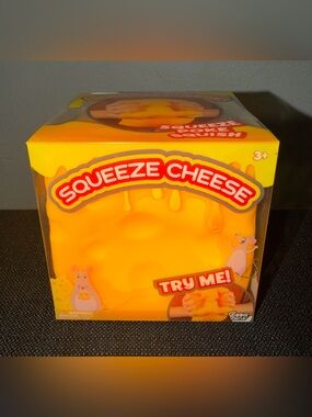 Giggle Zone Squeeze Cheese Block Large Squishy Sensory Fidget Stress Novelty Toy